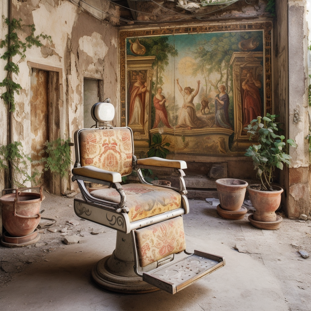 barber chair in ancient Greece