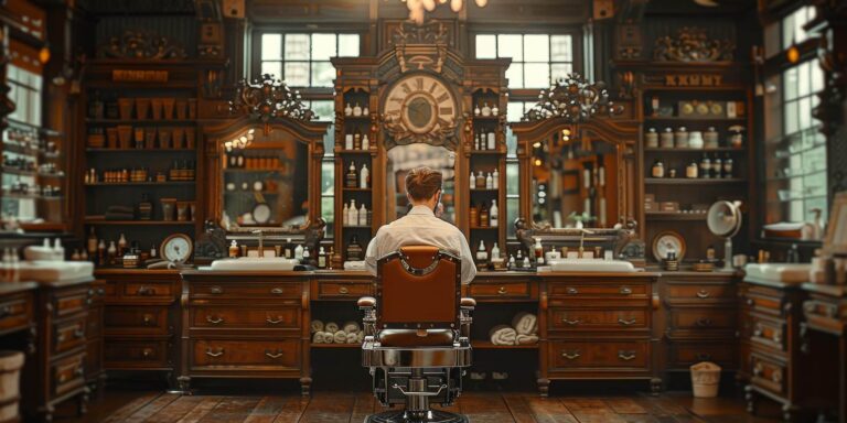 Tocador de Barbería Vintage-Un Toque de Clase Retro
