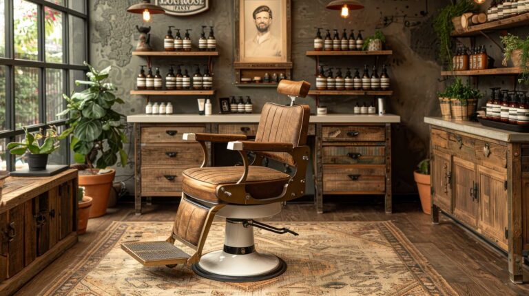 Mobiliario de Barbería Rústico - Añade Calidez a tu Barbershop